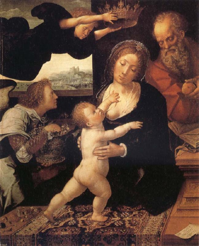 Barend van Orley Holy Family France oil painting art